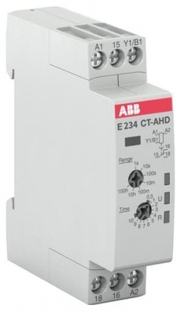 Реле времени CT-AHD 24-48В DC 24-240В AC (0.05с-100ч) 1ПК ABB 1SVR500110R0000 144936