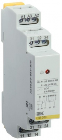 Реле промежуточное OIR 3 конт. (8А) 230В AC ИЭК OIR-308-AC230V 463896