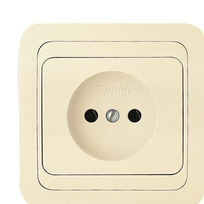 Розетка 1-м СП Mimoza 16А IP20 без заземл. крем/крем. Makel 25022 150448