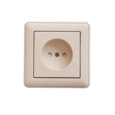 Розетка 1-м СП W59 16А IP20 защ. шторки без заземл. сл. кость SchE RS16-151-28 72109