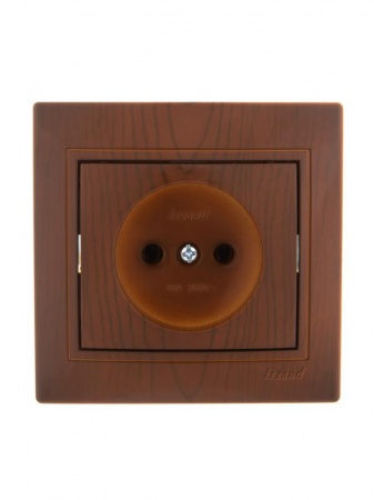 Розетка 1-м СП Мира 16А IP20 без заземл. керам. сосна LEZARD 701-0801-121 203898
