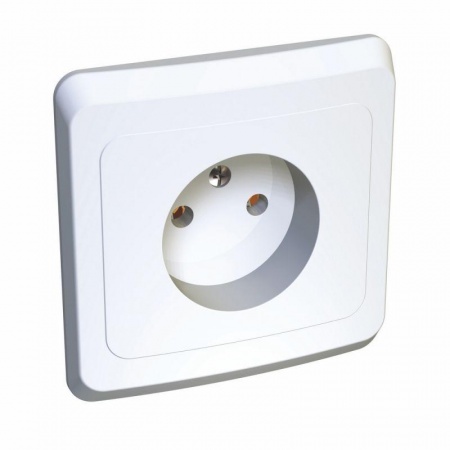 Розетка 1-м СП Этюд 16А IP20 без заземл. бел. SchE PC16-001B 87947