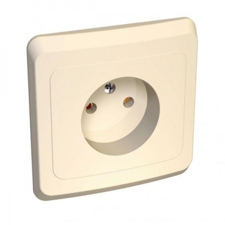 Розетка 1-м СП Этюд 16А IP20 без заземл. крем. SchE PC16-001K 87948