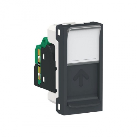 Розетка 1-мод. UNICA MODULAR одиночная + комп. RJ45 кат.5e UTP антрацит SchE NU341054 1241013