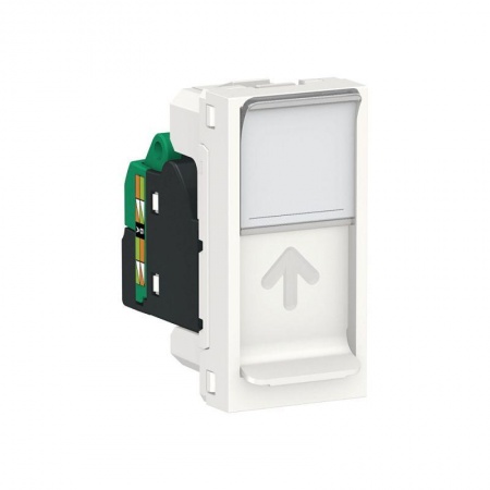Розетка 1-мод. UNICA MODULAR одиночная + комп. RJ45 кат.5e UTP бел. SchE NU341018 1241011