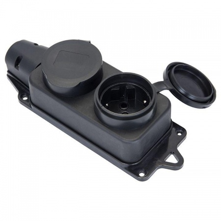 Розетка 2-м 230В 2P+PE 16A IP44 с защ. крышками каучук PROxima EKF RPS-018-16-230-44 466962