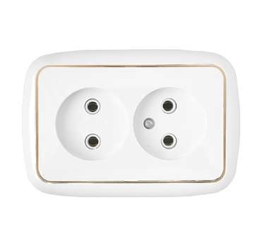 Розетка 2-м СП 6А IP20 бел. БЕЛТИЗ РС16-262 154270