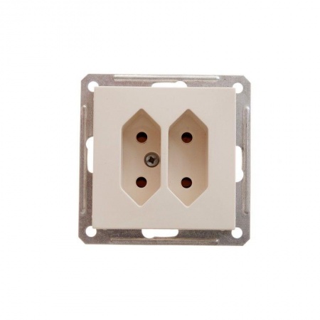 Розетка 2-м СП W59 6А IP20 под пл. вил. сл. кость SchE RS6-253-2-86 83656