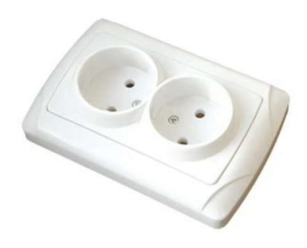 Розетка 2-м СП Маргарита 16А IP20 бел. Universal М0102 84921