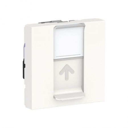 Розетка 2-мод. UNICA MODULAR одиночная + комп. RJ45 кат.6 UTP бел. SchE NU341518 1241024