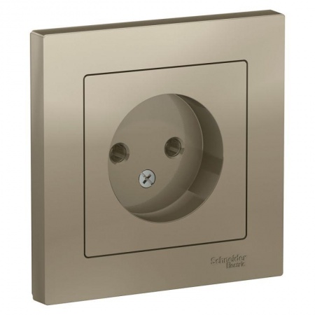 Розетка ATLAS DESIGN без заземл. 16А в сборе шампань SchE ATN000540 1240324