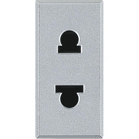 Розетка Axolute 2К 16А защ. шторки евро/амер. станд. алюм. Leg BTC HC4125 1039336