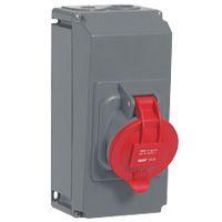 Розетка Hypra 63А 400В 3К+Н+З в корп. IP44 Leg 053724 1013761