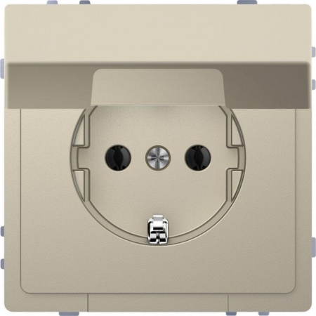 Розетка Merten D-Life 16А с защ. крышкой с заземл. IP20 SD сахара SchE MTN2310-6033 459065