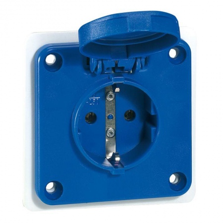 Розетка P17 Schuko 16А 230В 75х75 IP44 Leg 057672 122316