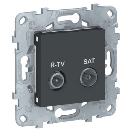 Розетка R-TV/SAT UNICA NEW одиноч. антрацит SchE NU545454 1240008