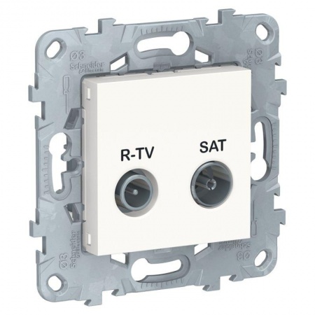 Розетка R-TV/SAT UNICA NEW проходная бел. SchE NU545618 1240013
