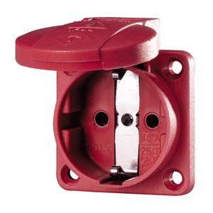 Розетка Schuko 16А 2P+E безвинт. клеммы IP54 красн. Mennekes 11013 83312