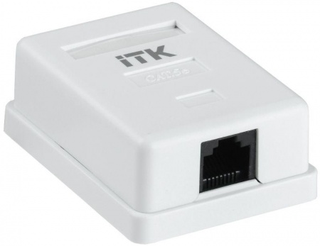 Розетка информационная 1-м RJ45 8P8C CAT.5E UTP настен. бел. ITK CS2-1C5EU-12 301947