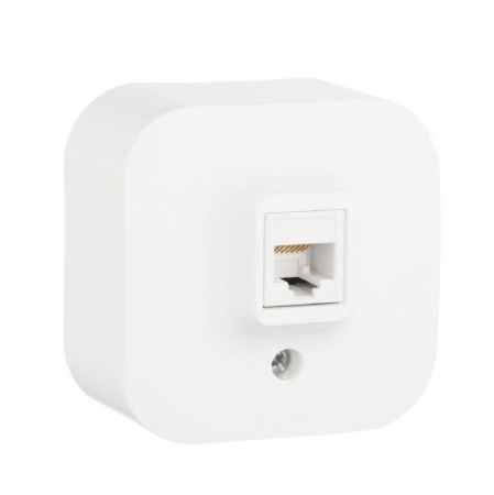Розетка информационная 1-м ОП Quteo RJ45 CAT.5E UTP бел. Leg 782224 255255