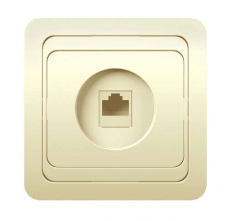 Розетка компьютерная 1-м СП Classic крем. POWERMAN 1156520 67965