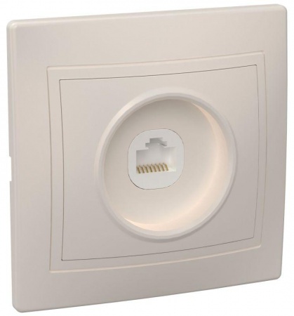 Розетка компьютерная 1-м СП Кварта РК10-ККм IP20 крем. ИЭК EKK10-K33-DM 245483
