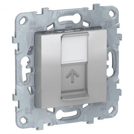 Розетка компьютерная UNICA NEW RJ45 одиноч. кат.5е UTP алюм. SchE NU541130 1239974
