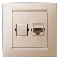 Розетка компьютерная СП Simon15 RJ45 сл. кость Simon 1590598-031 148083