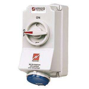 Розетка наруж. уст. Duo 32А 2P+E IP44 с мех. блок Mennekes 5696A 213491