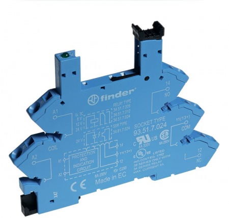 Розетка с безвинтовыми клеммами Finder 93513240 471479