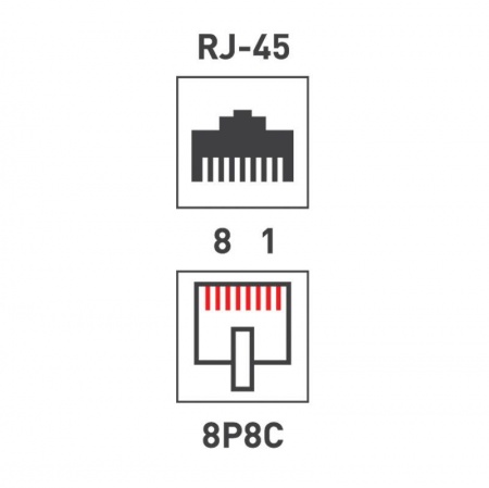 Розетка сетевая LAN на стену 2 гнездо 8Р8С (RJ-45) 5кат. Rexant 06-0105-C 510459