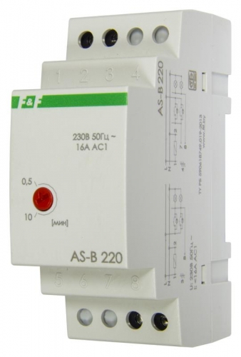 Автомат лестничный AS-B 220 (монтаж на DIN-рейке 2 модуля 230В 16А 1Z IP20 ) F&F EA01.002.005 320231