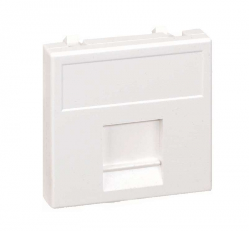 Адаптер на 1 RJ45 коннектор CJ545U(FM); CJ546U(FM) защ. шторки 45х45мм алюм. Simon Connect K76-8 386571