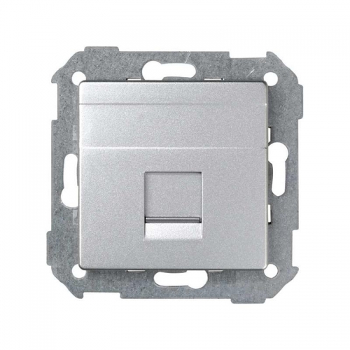 Адаптер на 1 RJ45(12) коннектор 75528; 75540; 75541; 75544-39 защ. шторки Simon82 Detail алюм. 82005-93 393412