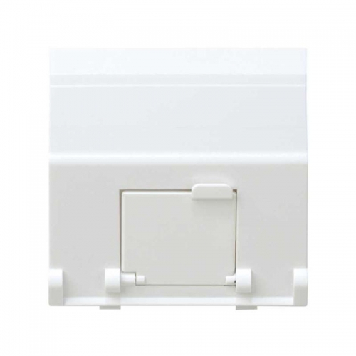 Адаптер на 1 RJ45(12) коннектор наклонный широкий Simon27 бел. 27081-35 405498