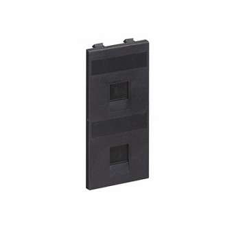 Адаптер на 2 RJ45 коннектора защ. шторки графит SimonConnect S76B-14 235859