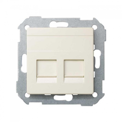 Адаптер на 2 RJ45(12) коннектора шторки Simon82 сл. кость 82006-31 405524