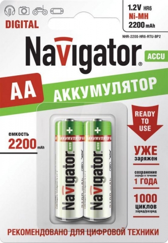 Аккумулятор 94 785 NHR-2200-HR6-RTU-BP2 (блист.2шт) Navigator 94785 237634