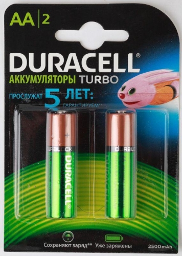 Аккумулятор HR6AA 2400мА.ч/2500мА.ч BP-2 (блист.2шт) Duracell Б0006109 127186