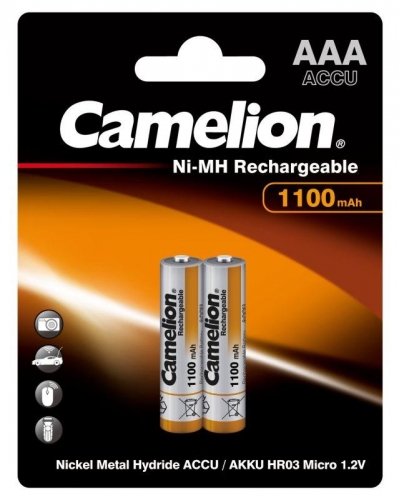 Аккумулятор R03 NI-MN 1100мА.ч BP-2 (блист.2шт) Camelion 7372 197937
