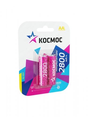Аккумулятор R6 NI-MN 2800мА.ч BP-2 (блист.2шт) Космос KOCR6NIMH2800MAH2BL 153783