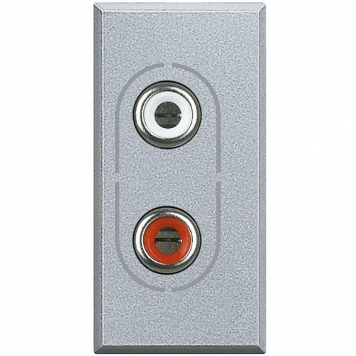 Аудиоразъем RCAх2 "Тюльпан" Axolute алюм. Leg BTC HC4281 1038362