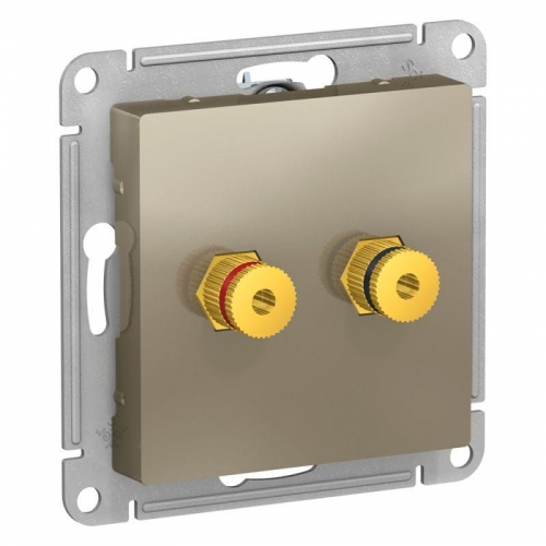 Аудиорозетка 2-м ATLAS DESIGN шампань SchE ATN000587 1240342