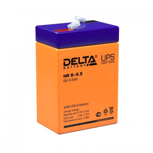 Батарея аккумуляторная 6В/4.5А.ч Delta HR 6-4.5 500236