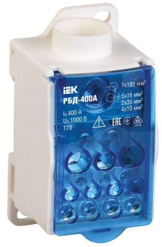 Блок распределительный на DIN-рейку РБД-400А ИЭК RBD-400 312291