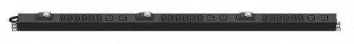 Блок розеток SHT-18IEC-6BIEC-3V-3PVR трехфазный 3х32А верт. 3 блока по 6хIEC60320 С13+2хIEC60320 С19 + авт. выкл. 32А каб. пит. 5х6кв.мм 3м с вилкой IEC60309 (32А 3P+N+E) 1556 х 68 х 44.4мм (ДхШхВ) черн. Hyperline 237242 442676