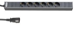 Блок розеток SHT19-6SH-2.5IEC горизонт. 6 розеток 10А IEC 320 C14 шнур 2.5м Hyperline 28055 291143