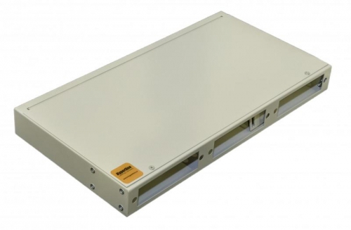 Бокс FO-19R-1U-3хSLT-W140H42-24UN-GY оптич. универсальн. 19 дюйм от 8 до 24 портов (SC duplex LC; ST; FC) со сплайс пластиной; без пигтейлов и проходных адаптеров; 1U; сер. Hyperline 237482 401757