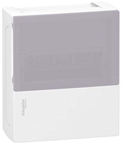Бокс ОП MINI PRAGMA 1 ряд 8мод. бел. с дым. двер. IP40 SchE MIP12108T 154094