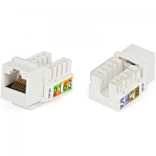 Вставка KJ2-8P8C-C5e-90-WH Keystone Jack RJ45(8P8C) кат. 5e Dual IDC бел. Hyperline 16289 302062